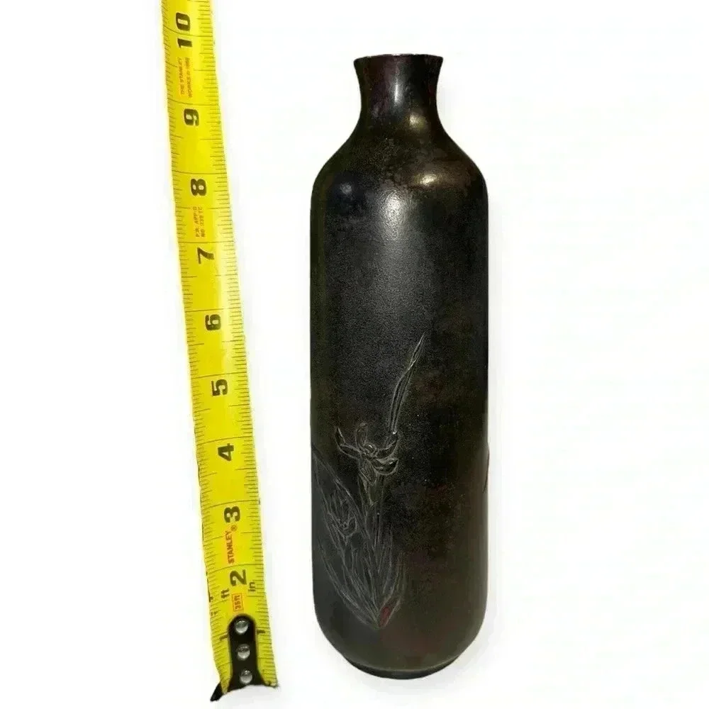 Japan Tea Ceremony Carving Sano Kosai Engraving Otowa Type Vase Single Flower - Picture 3 of 4